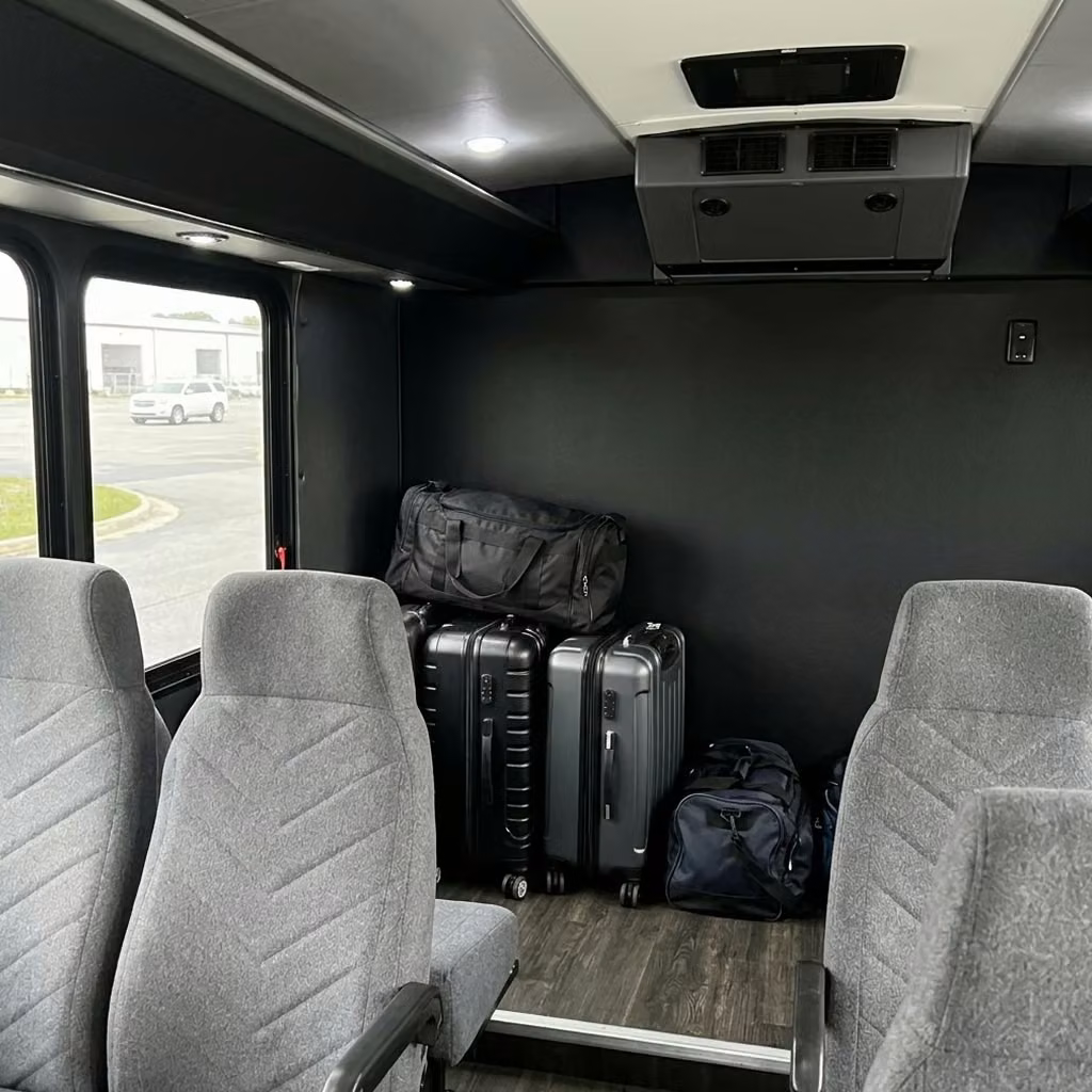 beloit 15 passenger minibus luggage area