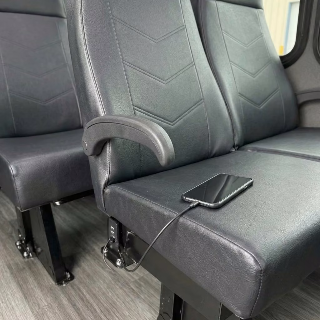 beloit 15 passenger minibus usb charging