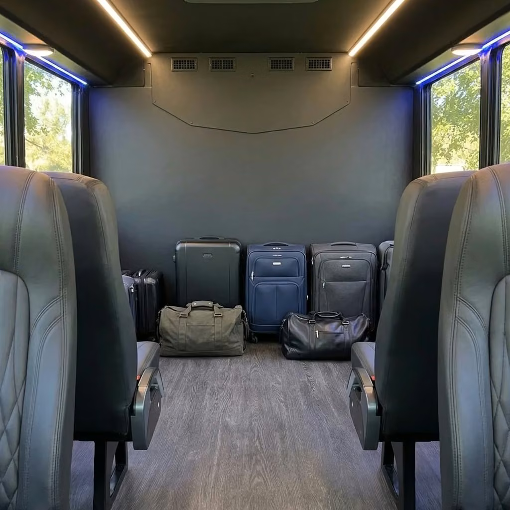 beloit 20 passenger minibus luggage area