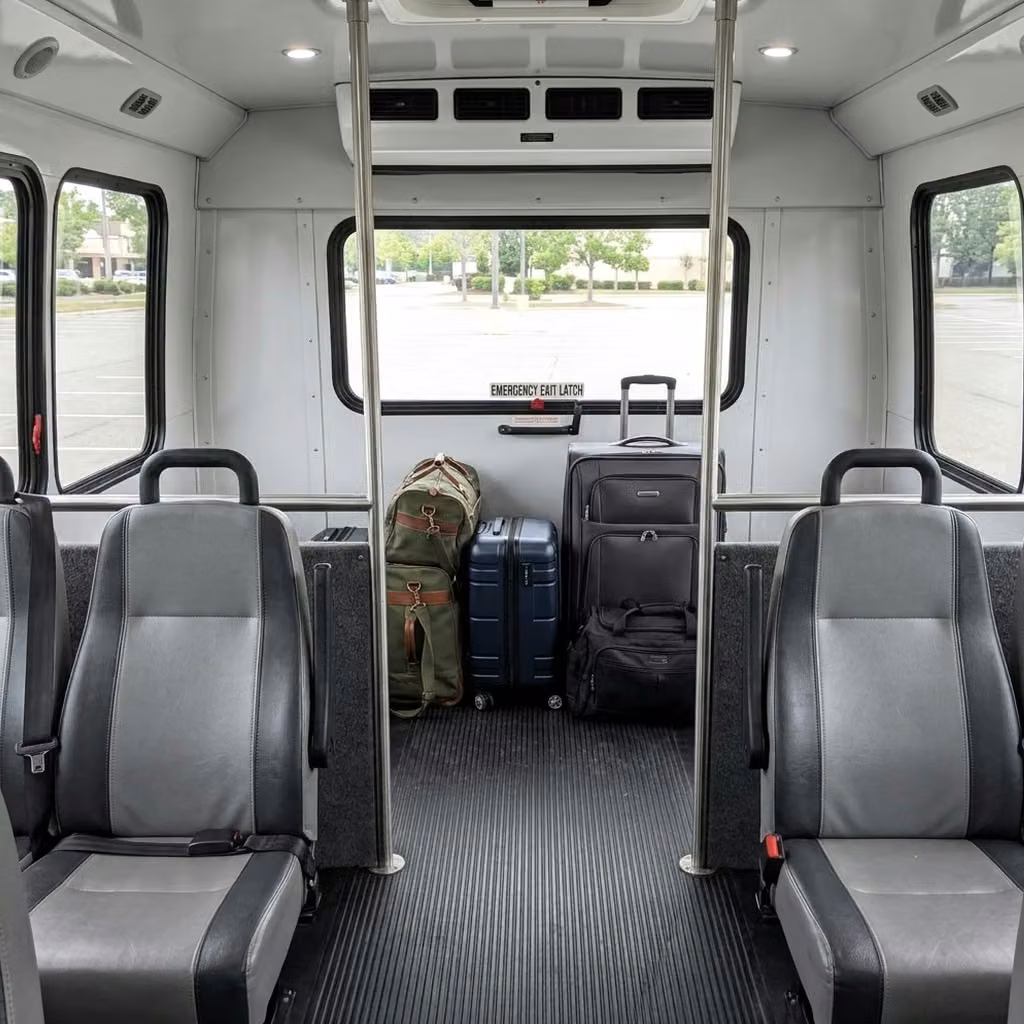 beloit 30 passenger minibus luggage area