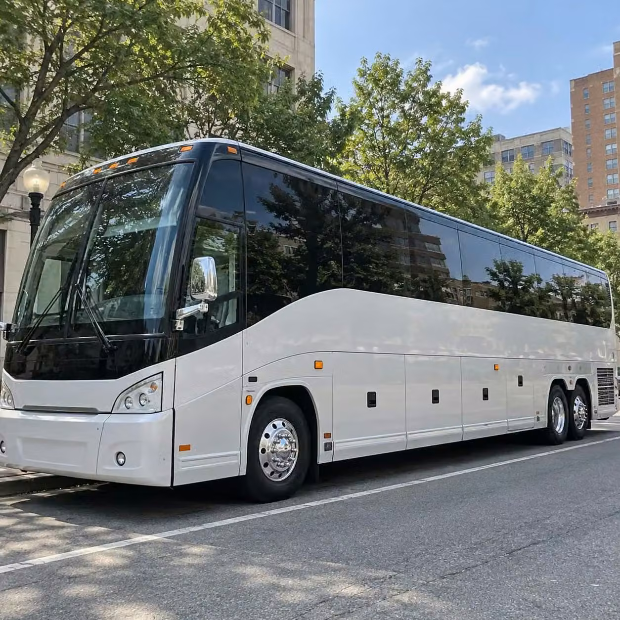 beloit full size 56 passenger charter buses for large beloit guest lists